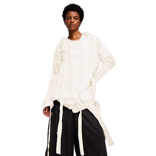 La Vaca Loca Ruffle Front Shirt
